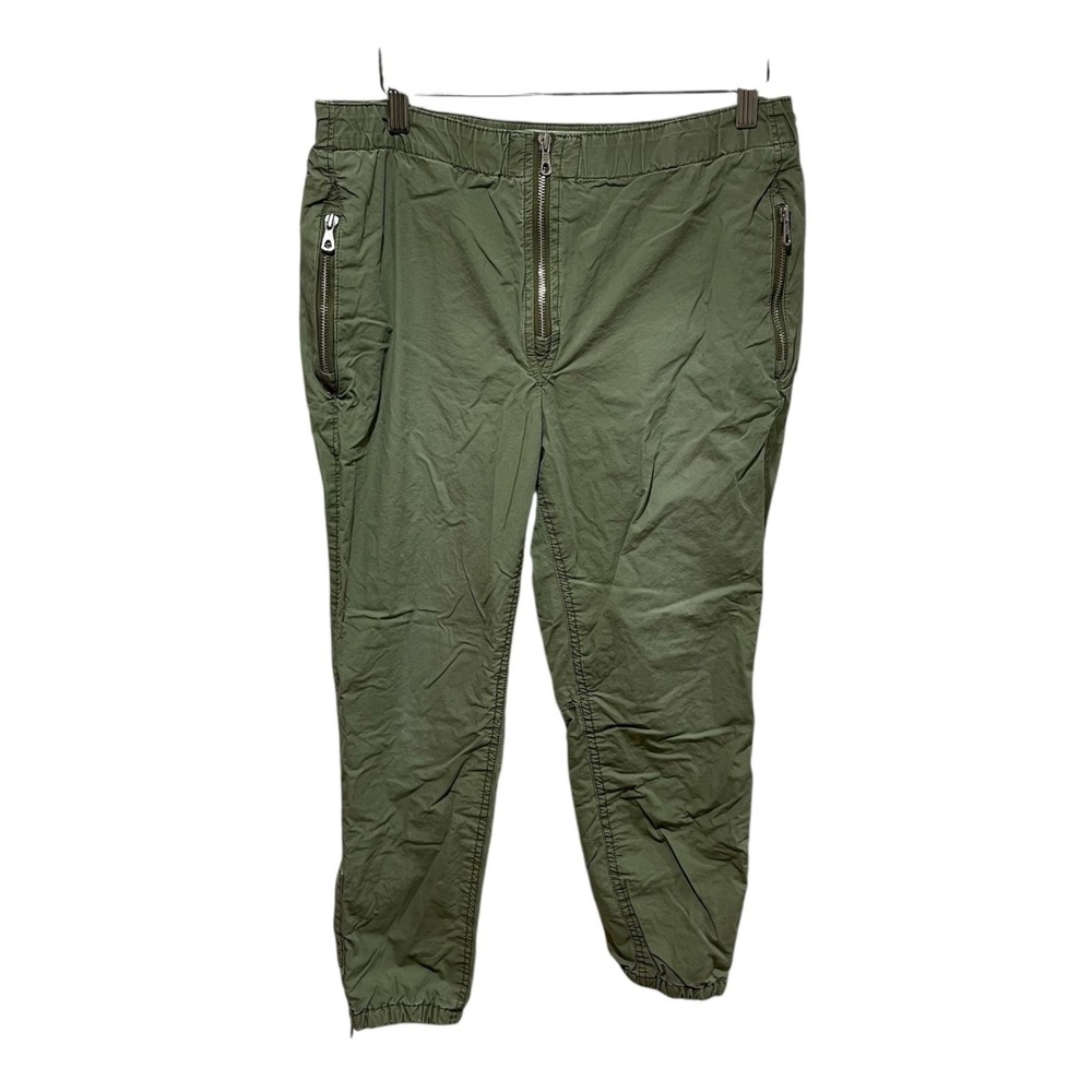 Free‎ People Pants Womens XS Green Utility Cargo Zipper Jogger Pockets Casual